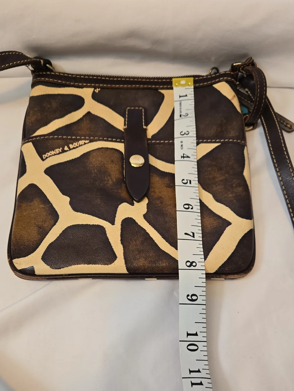 Dooney & Bourke Brown and Cream Giraffe-Print Crossbody Bag - Picture 9 of 9